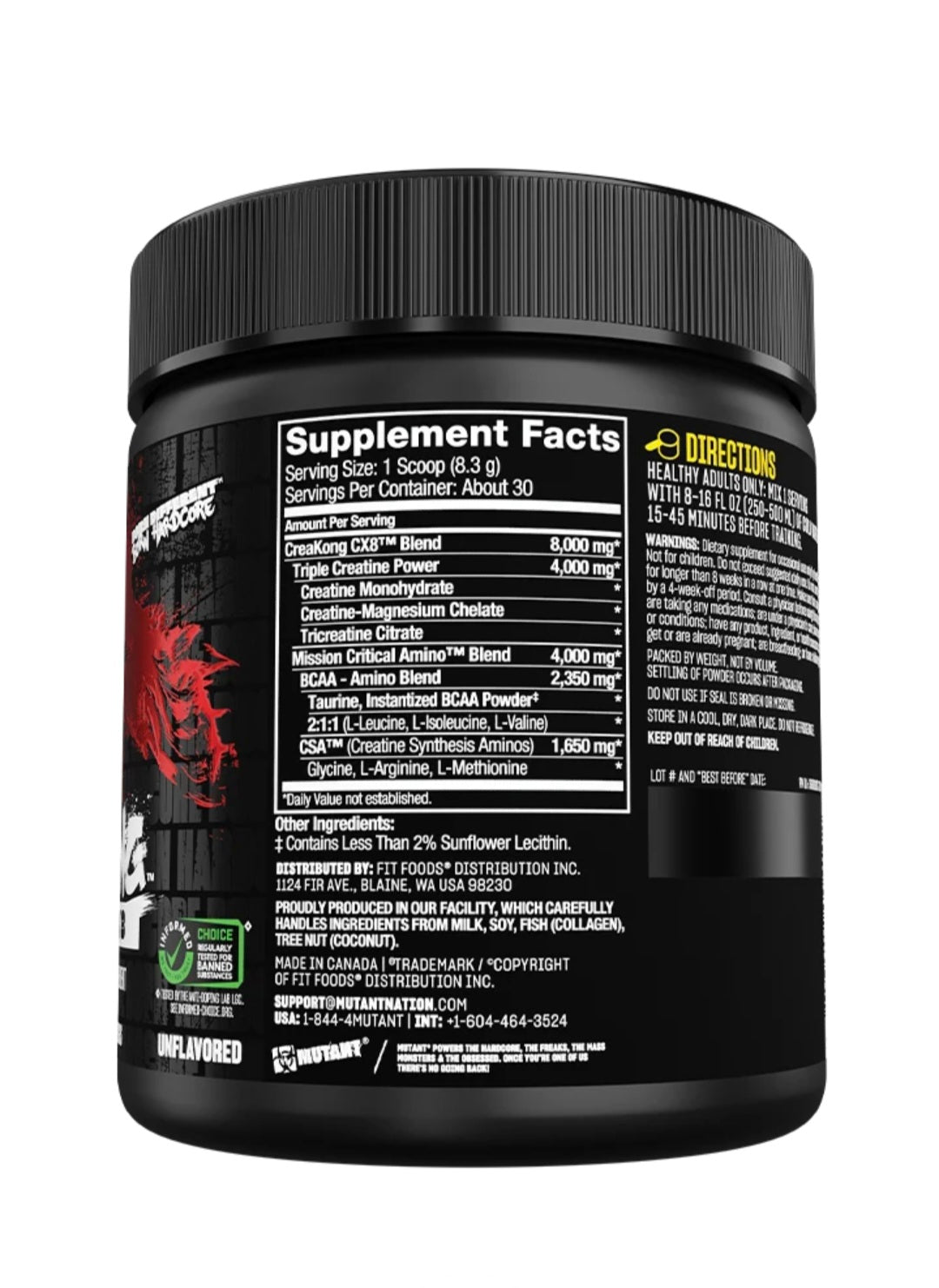 Mutant CreaKong CX8 Unflavoured