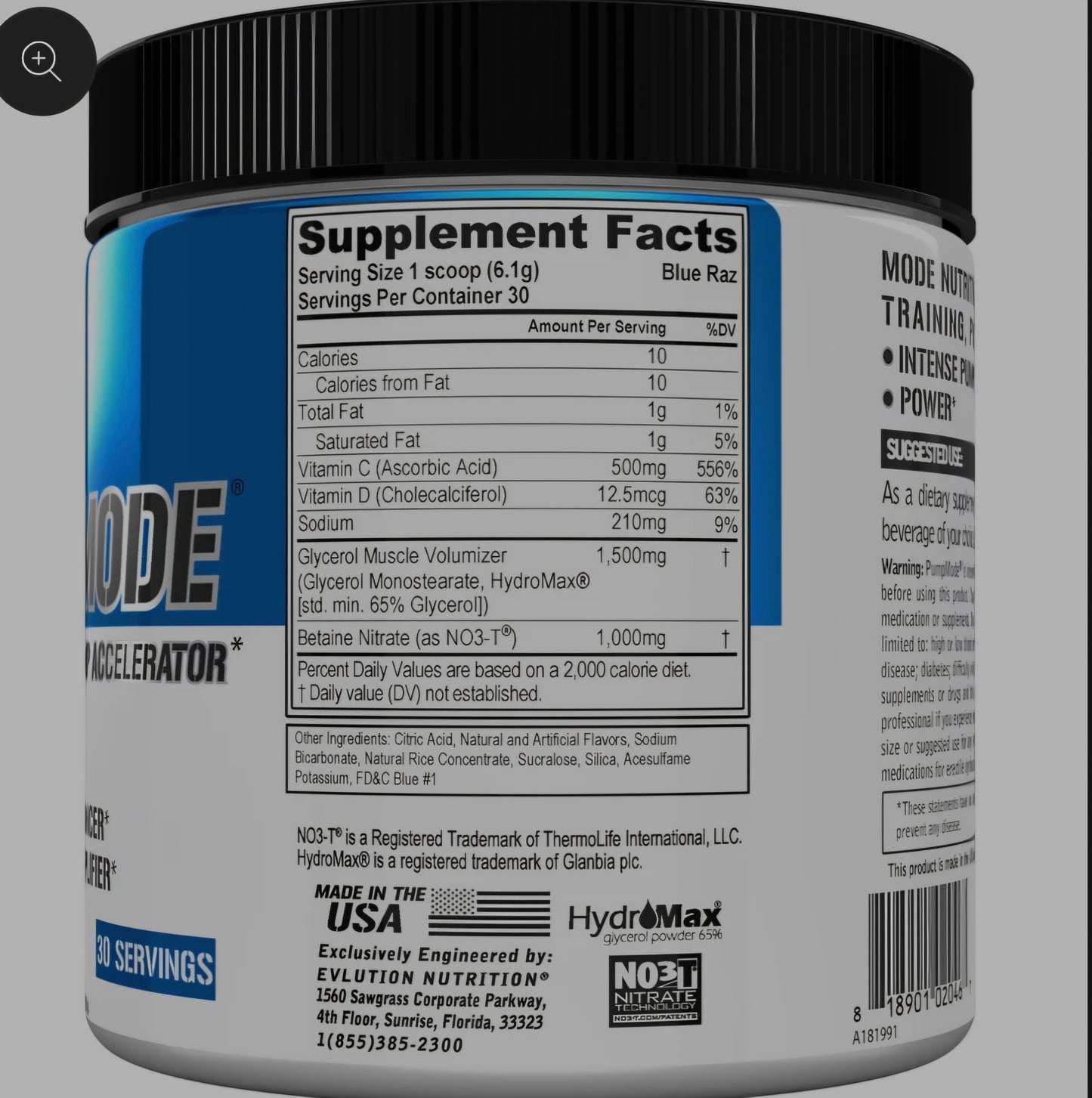 Evolution Nutrition - Pump Mode