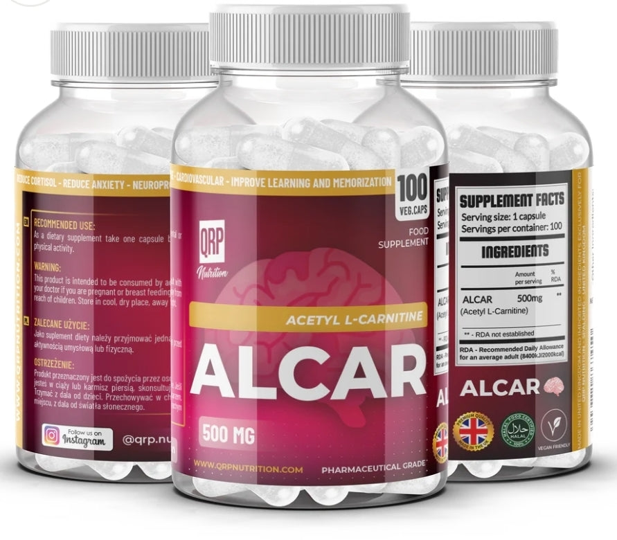 QRP Alcar 100caps Puregains Nutrition QRP Alcar 100caps Puregains Nutrition