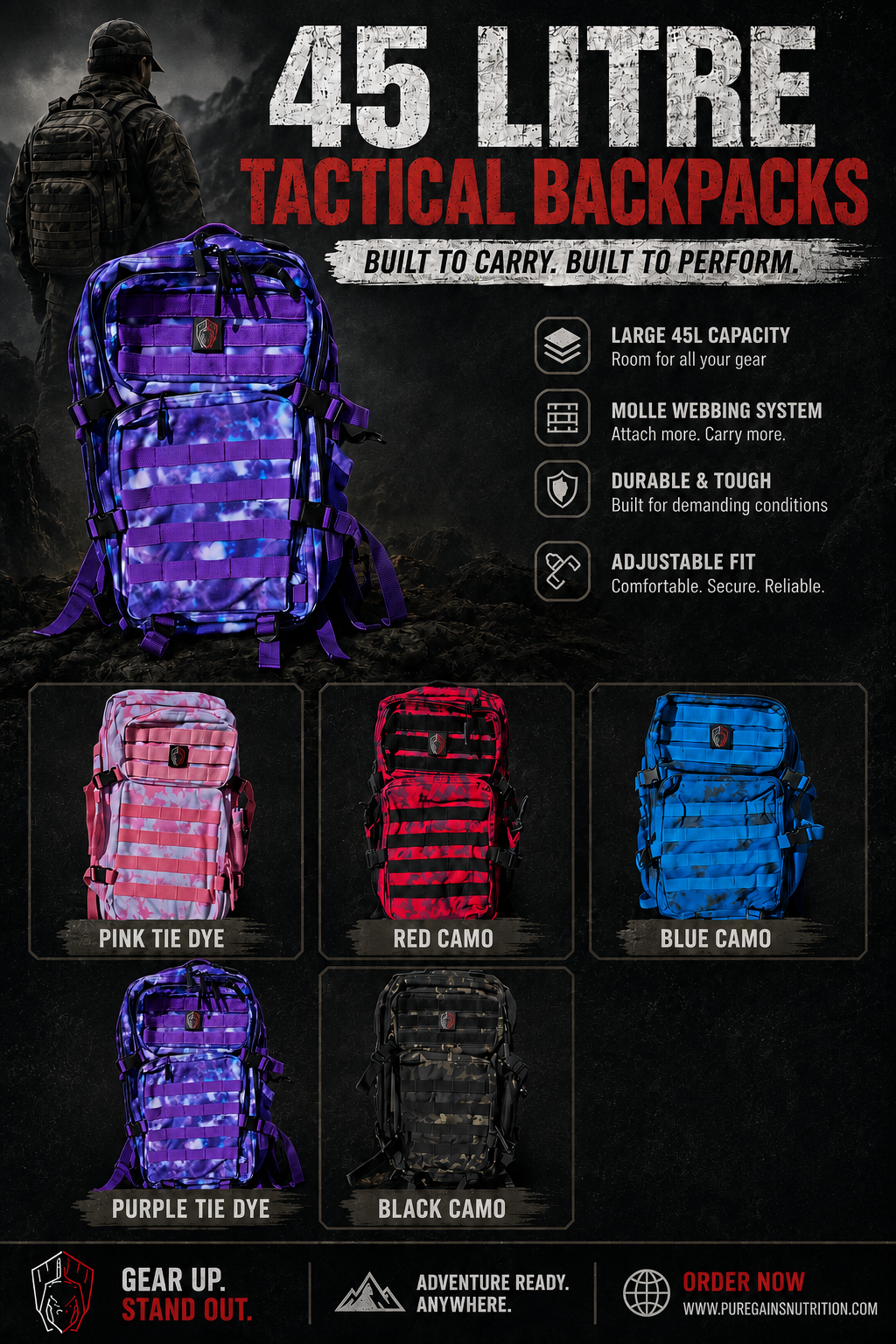45 Ltr Tactical Backpack