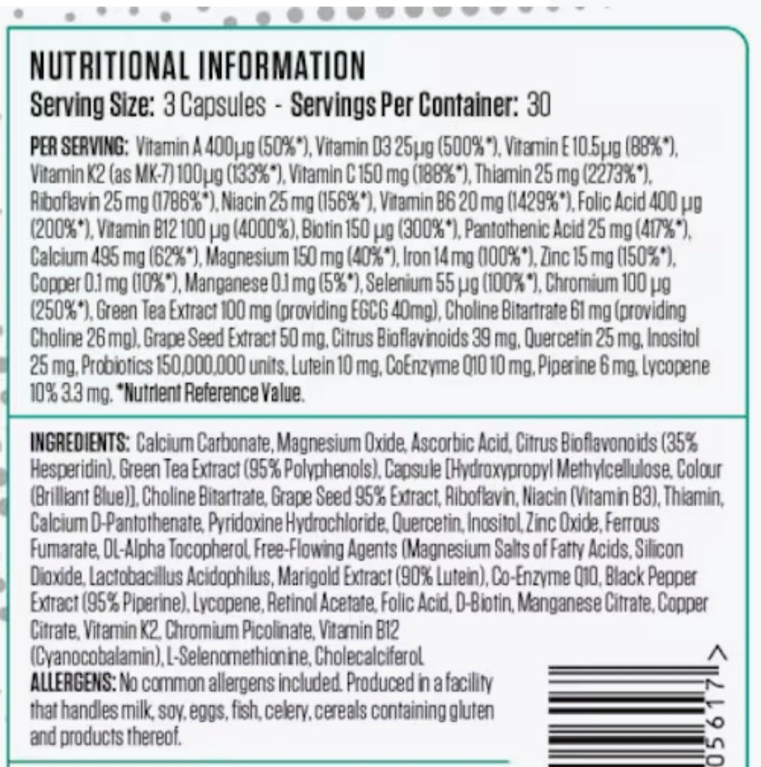 Applied Nutrition Multi-Vitamin Complex 30 servings (90 capsules)