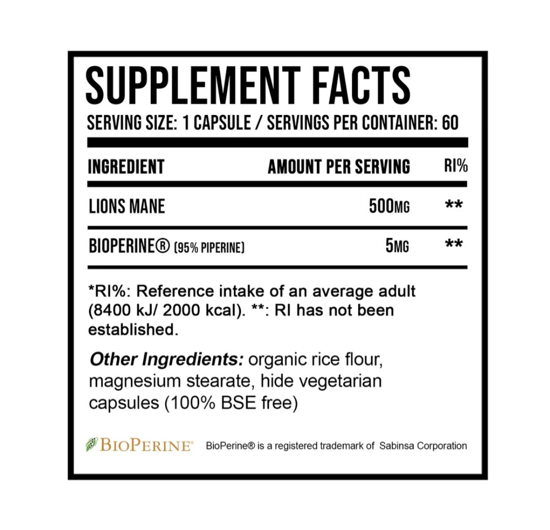 DNA Sports Lions Mane- Cognitive Support 60 servings