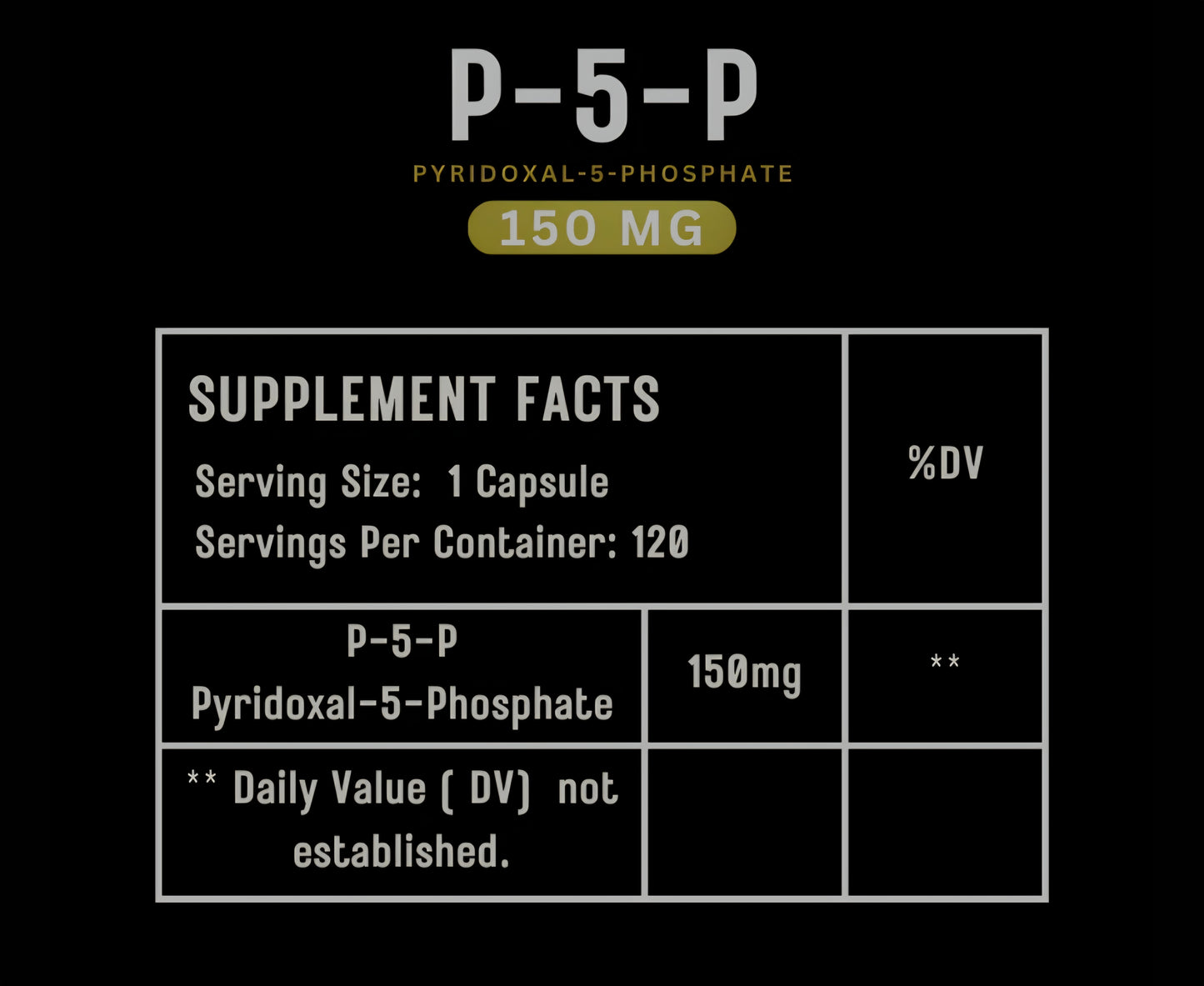 Elevate - P5P 150MG  120caps