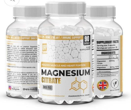 QRP Nutrition MAGNESIUM Citrate 369mg 90capsules