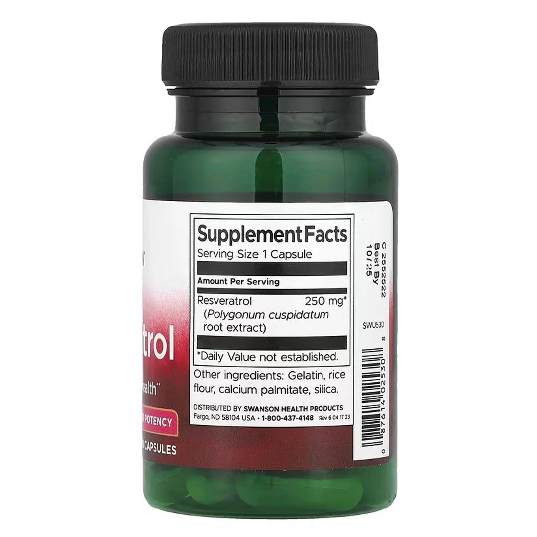 Resveratrol Swanson 30 Capsules 250mg
