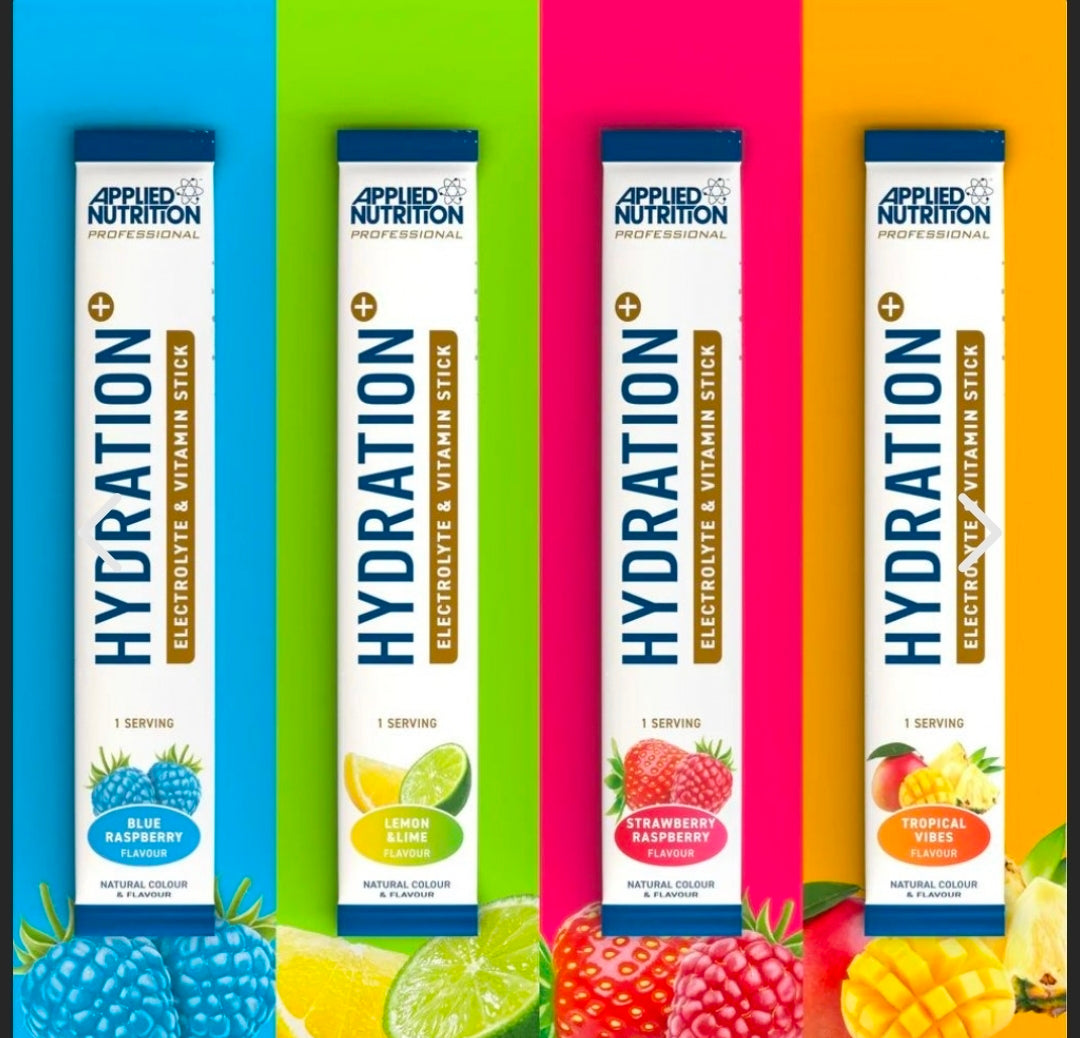 Applied Nutrition Electrolyte & Vitamin Sticks, 7 Sticks, 8g servings, (Free Water Bottle)