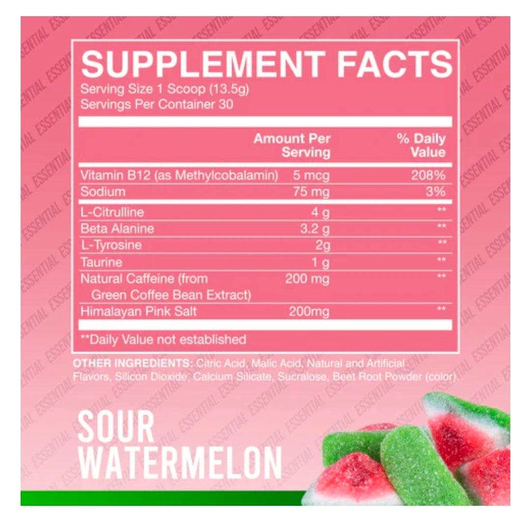 Raw Bum essential pre workout 30 servings, 405g