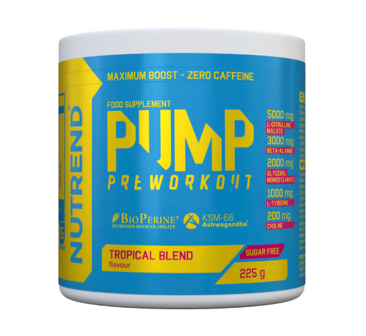 Nutrend Pump Pre Workout 225g Zero Caffeine